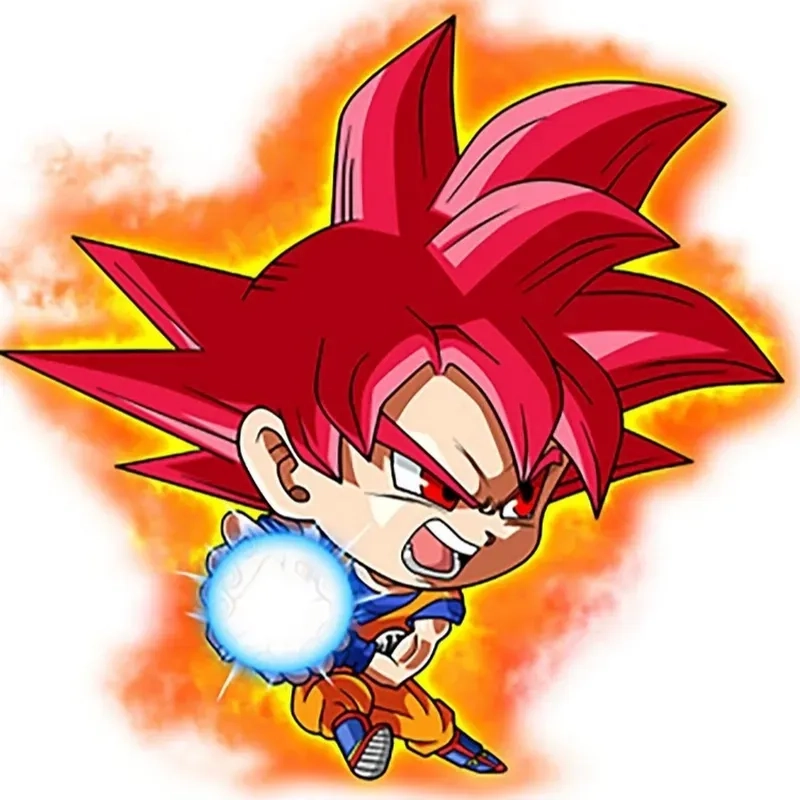 Chibi Goku với tạo hình nhỏ nhắn nhưng vẫn đầy khí chất Saiyan