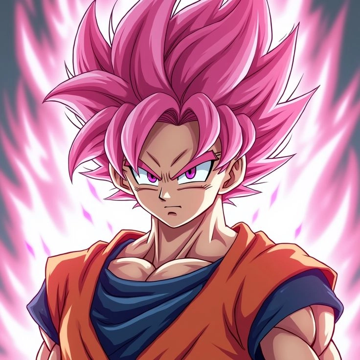 Goku tóc hồng chính là Super Saiyan Rose mạnh mẽ