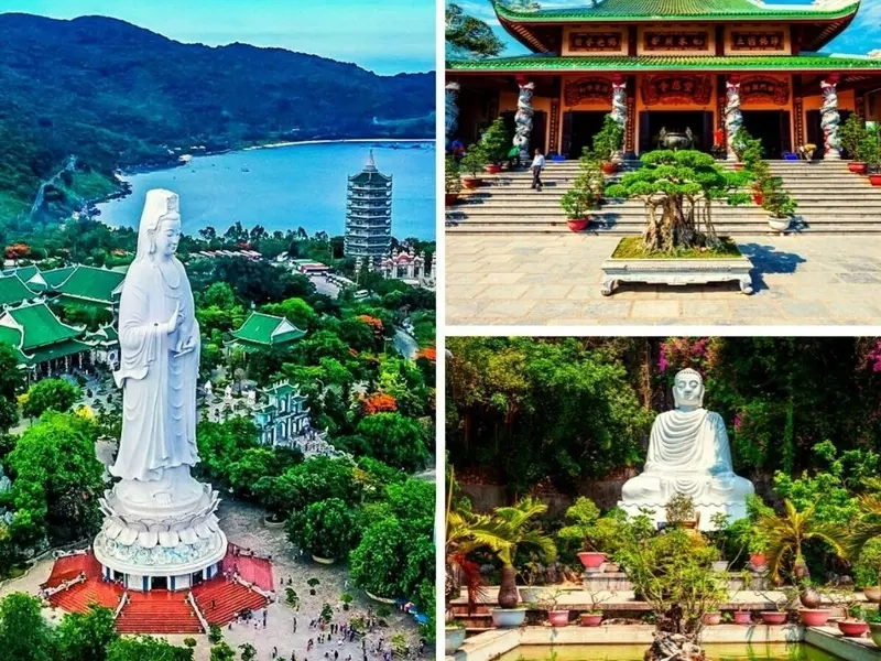 Hình ảnh chùa Linh Ứng ghi lại vẻ đẹp hùng vĩ và thanh tịnh của chùa