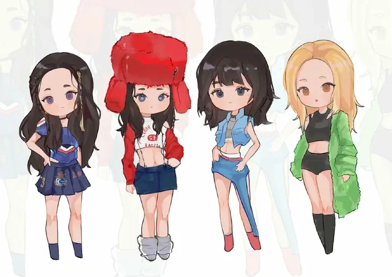 Không thể ngó lơ hình nền máy tính blackpink chibi