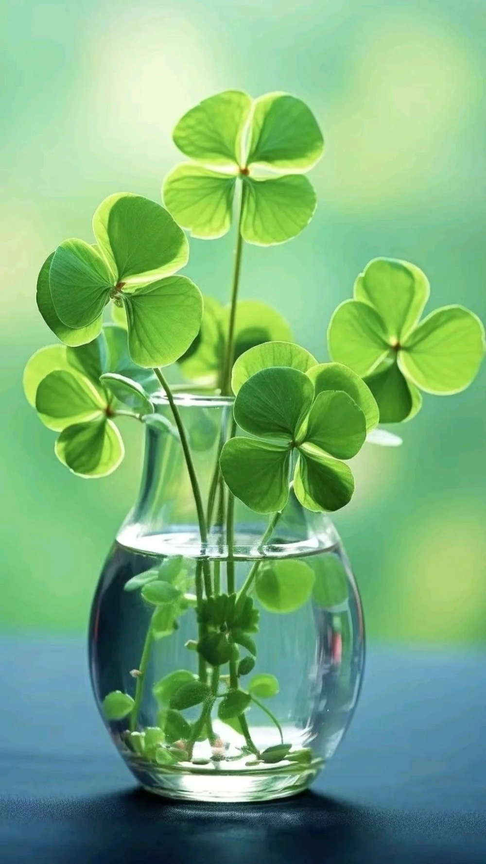 Đầy đủ năng lượng cùng hình nền cỏ 4 lá lucky