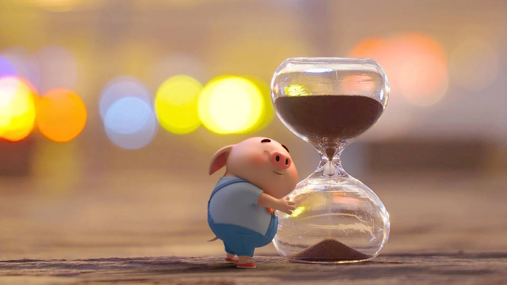 Hình nền heo con dễ thương cho máy tính tươi sáng