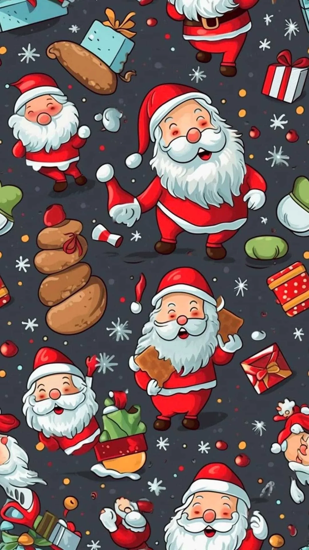 Thêm phần cute cho điện thoại với hình nền ông già noel cute