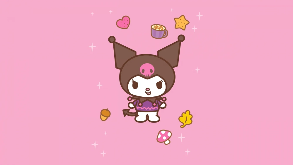 Cực dễ thương với hình nền Kuromi cute cho máy tính đầy màu sắc