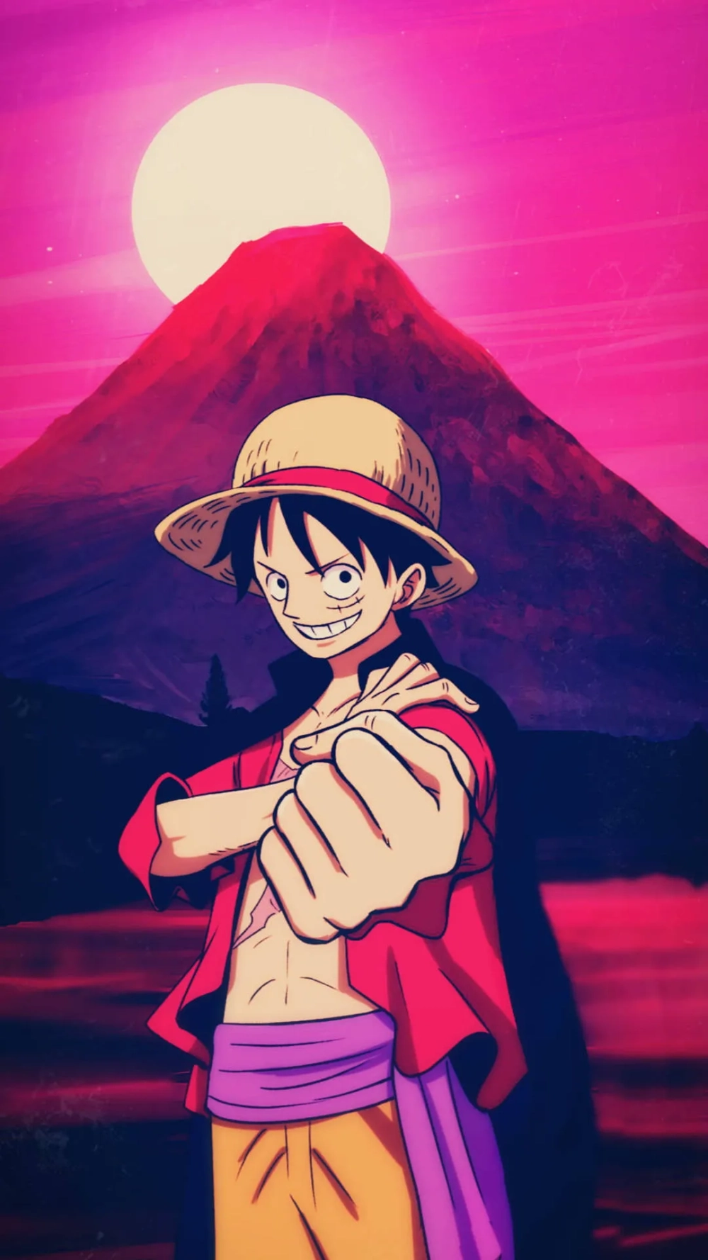 Hình nền ngầu Luffy cho những tín đồ yêu thích sự mạnh mẽ