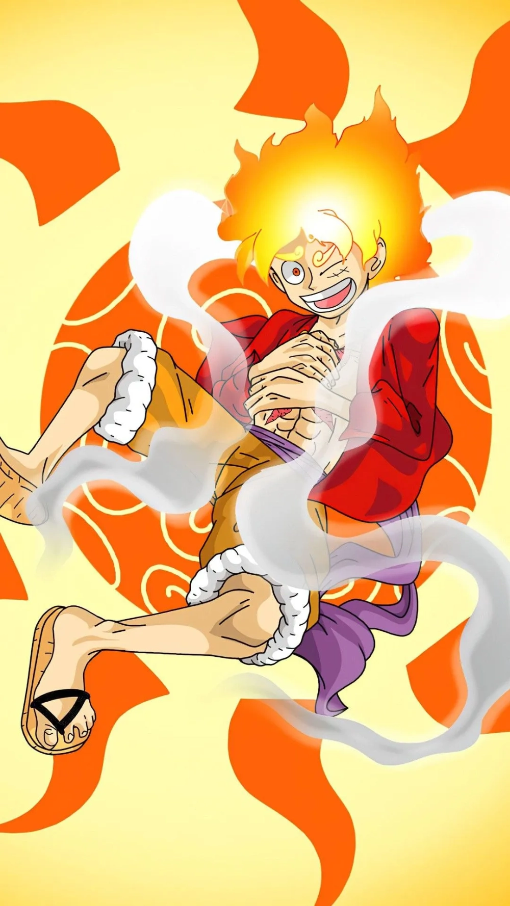 Tải ngay hình nền anime Luffy Gear 5 cực ngầu