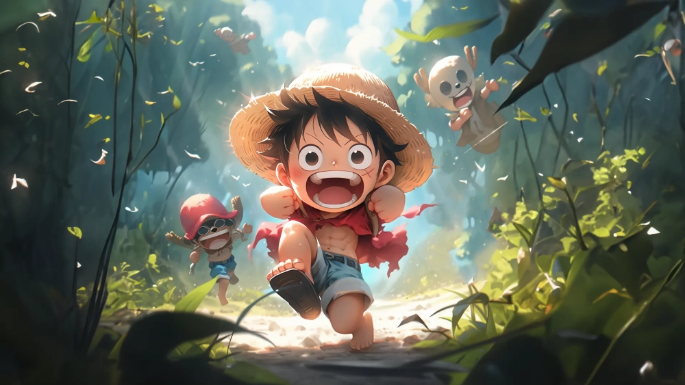 Cùng tận hưởng hình ảnh Luffy cute làm hình nền trên máy tính