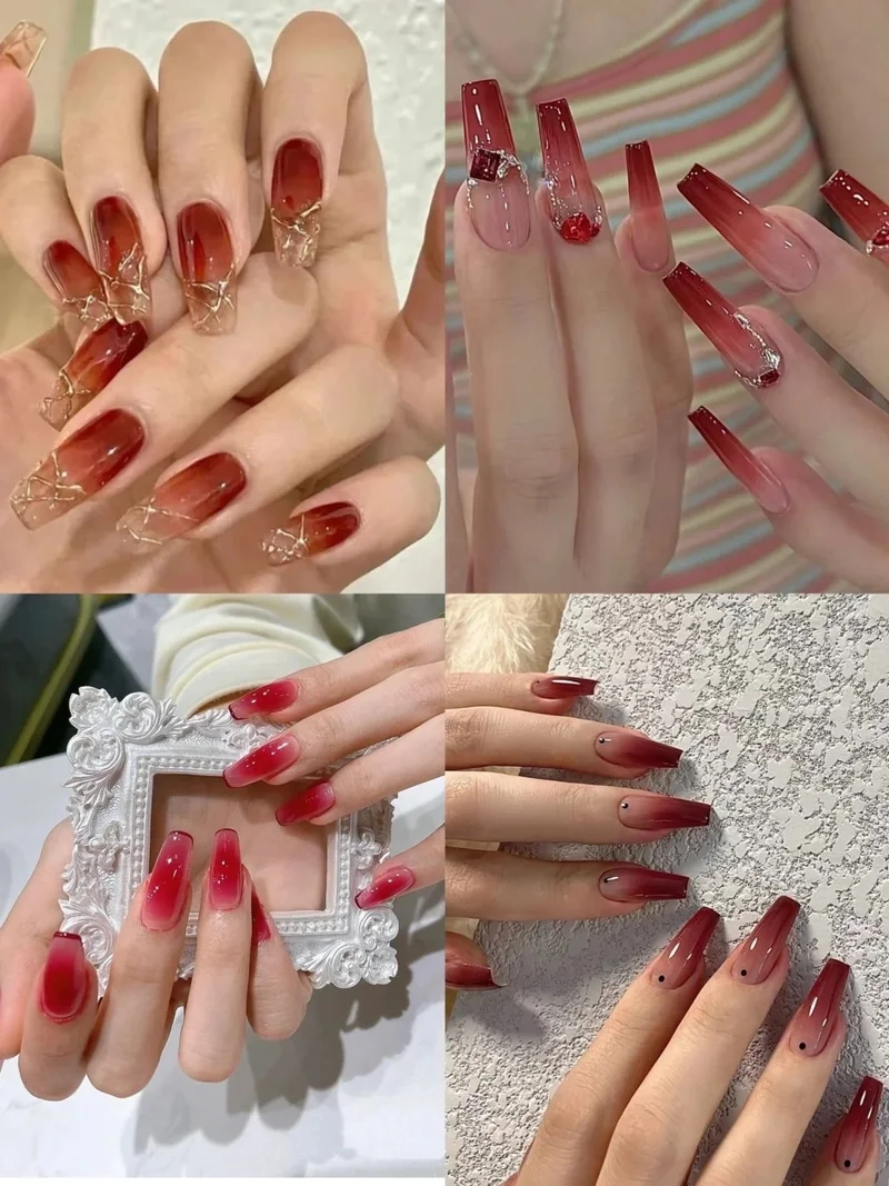 Gợi ý các kiểu móng tay đẹp tết khiến ai cũng trầm trồ