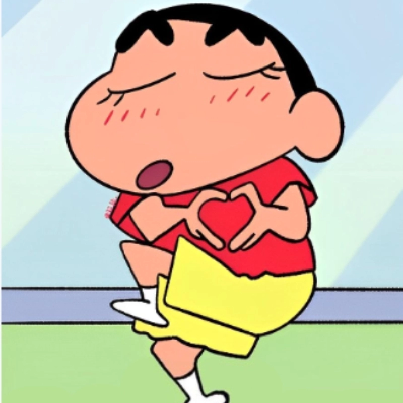 Meme hình Shin cậu bé bút chì dễ thương cực kỳ đáng yêu