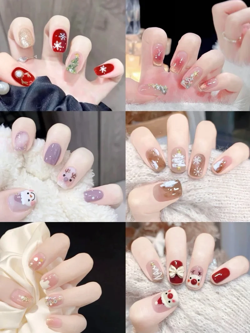 Biến hóa ngón tay lung linh với mẫu nail đón giáng sinh