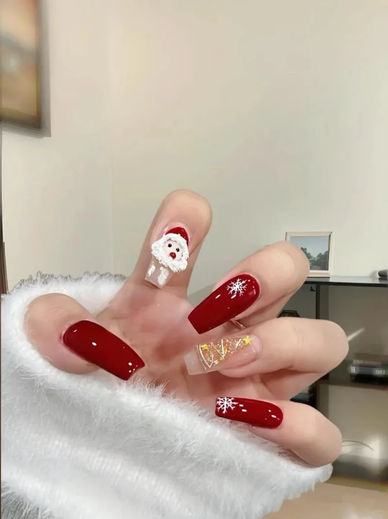 Đẹp hoàn hảo với bộ sưu tập các mẫu nail noel đẹp