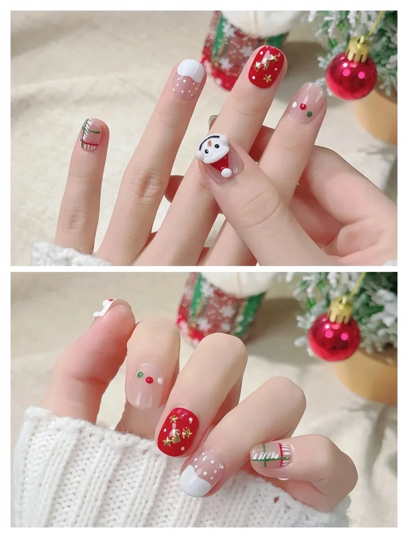 Chuẩn bị Noel thật xinh nhờ làm móng tay noel