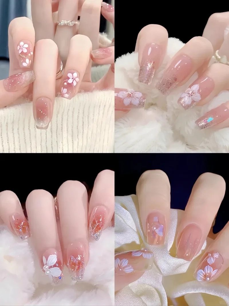 Mẫu hoa nail đẹp nhẹ nhàng, phù hợp mọi phong cách