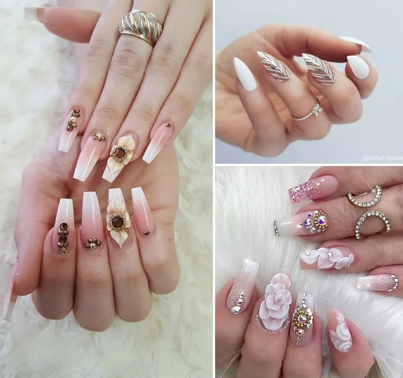 Mẫu hoa bột nail hot nhất, thử ngay để không lỗi mốt