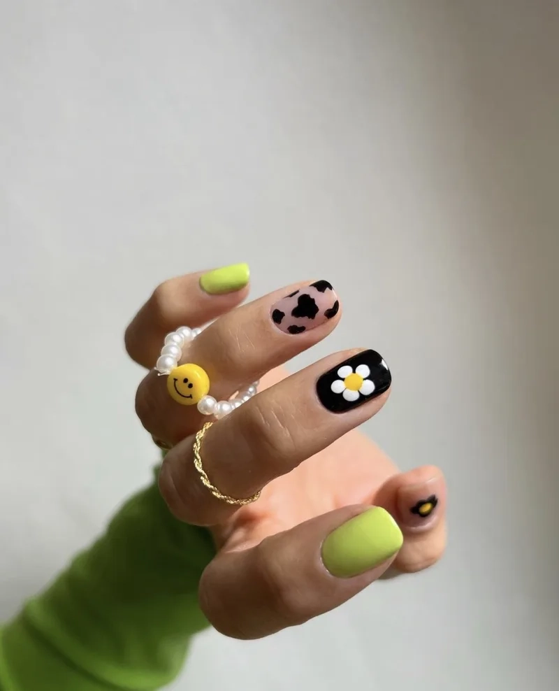 Nail hoa cúc đáng yêu, giúp đôi tay nàng thêm xinh