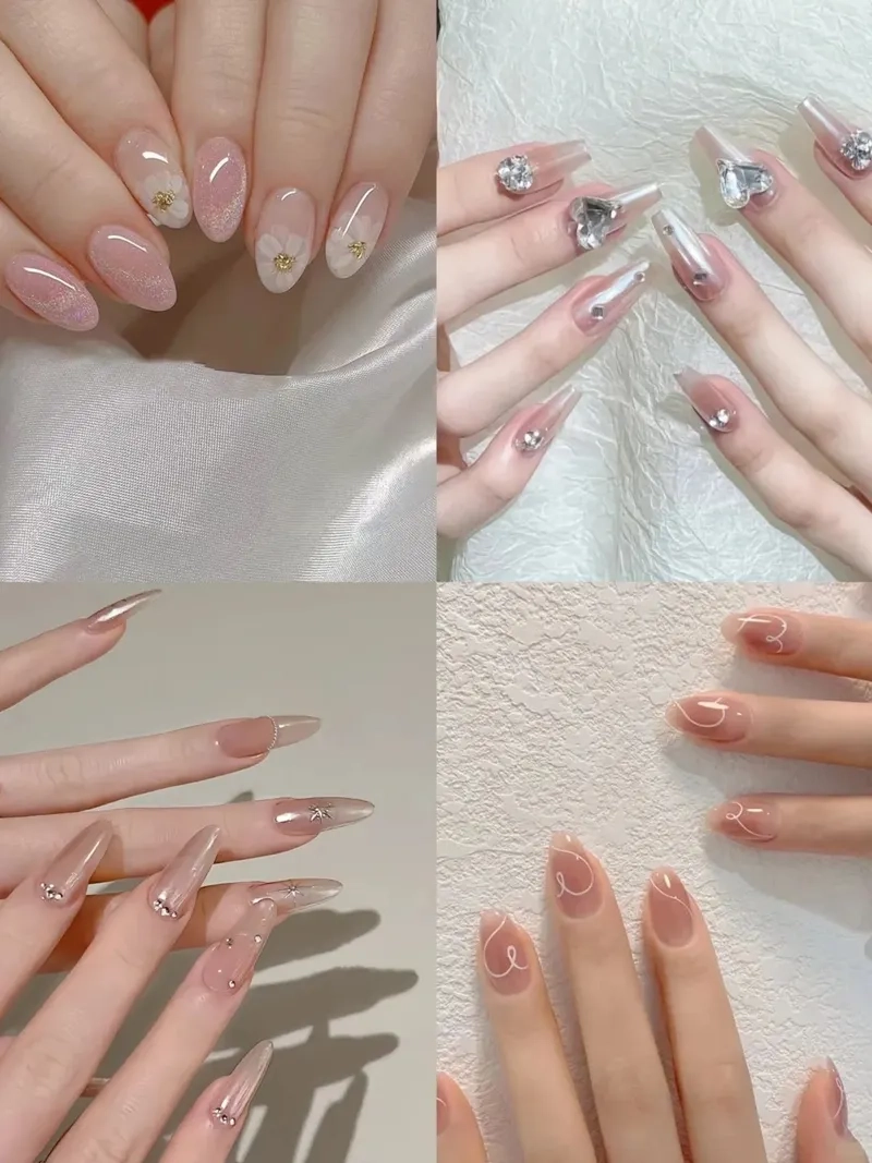 Sang trọng và thanh lịch với mẫu nail form tròn cực kỳ cuốn hút