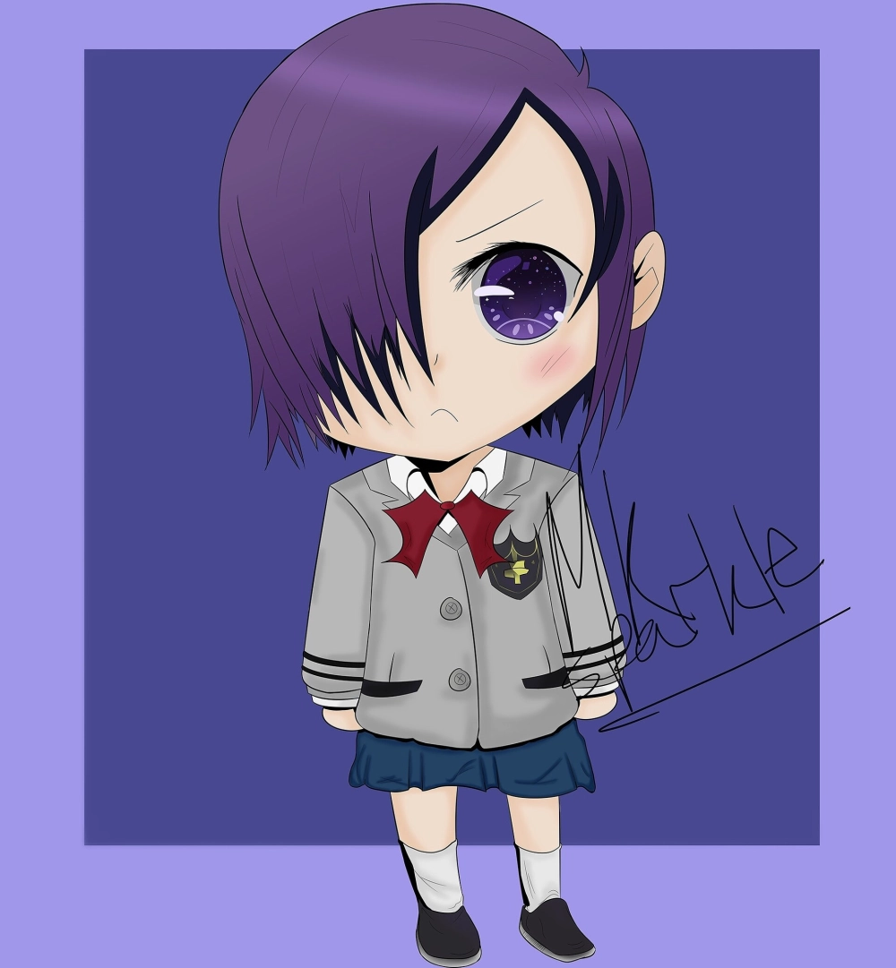 Touka chibi mang vẻ lạnh lùng nhưng cực kỳ dễ mến