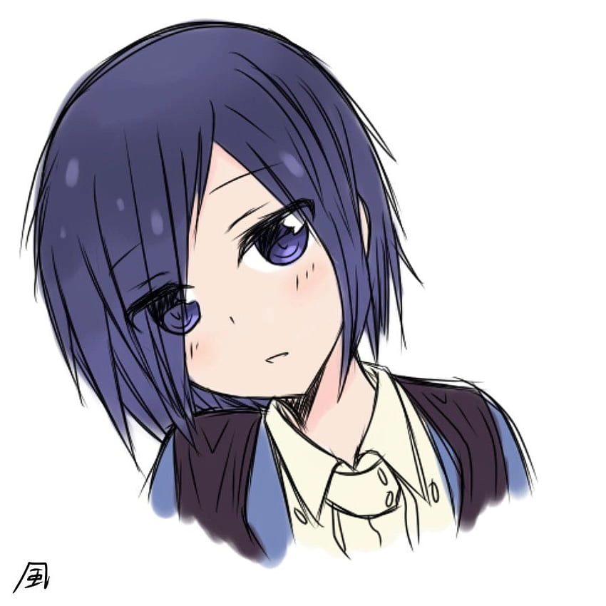 Kirishima cute chibi với nụ cười nhẹ nhàng đầy thiện cảm