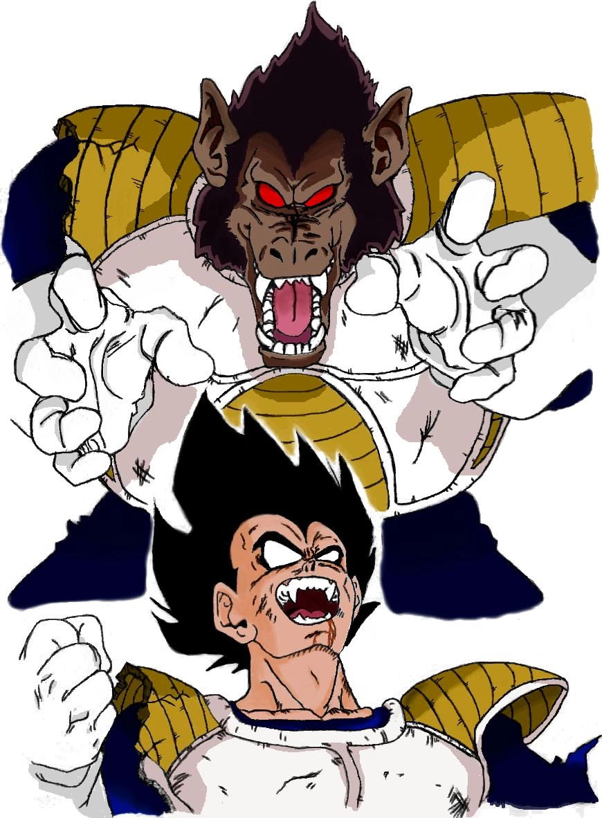Oozaru Vegeta thể hiện sức mạnh Saiyan trong hình dáng khổng lồ