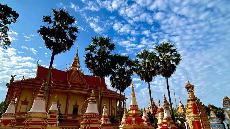 Chùa Xiêm Cán Bạc Liêu ảnh ghi dấu vẻ đẹp cổ kính