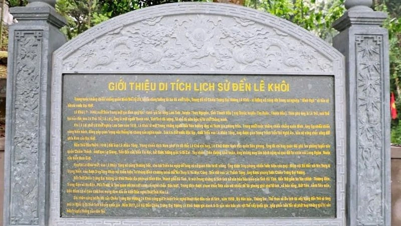 Lịch sử hình thành đền thờ Lê Khôi