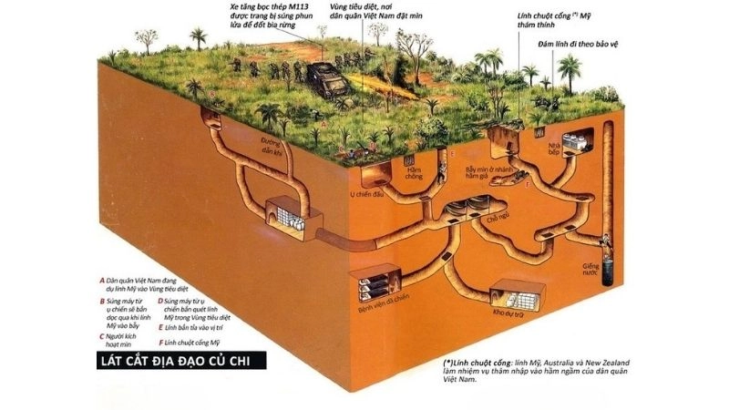 Địa đạo Củ Chi bản đồ chi tiết hướng dẫn khám phá dễ dàng