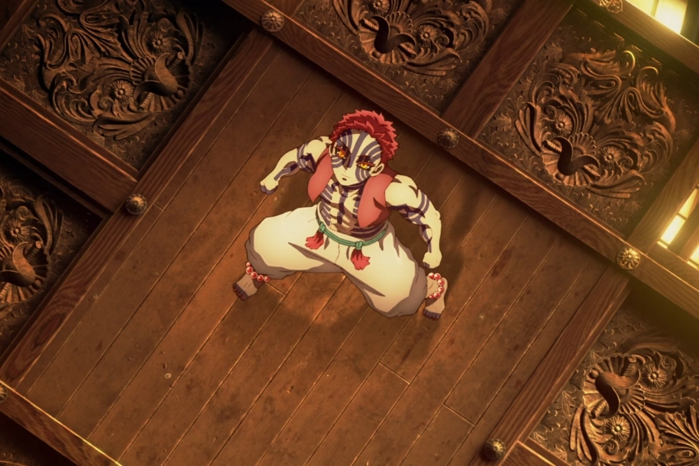 Akaza Hakuji ghi dấu ấn với thần thái chiến đấu độc đáo