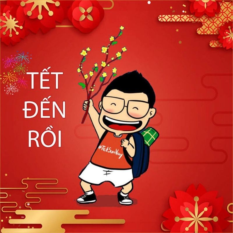 Ảnh avatar năm mới tươi vui đầy may mắn