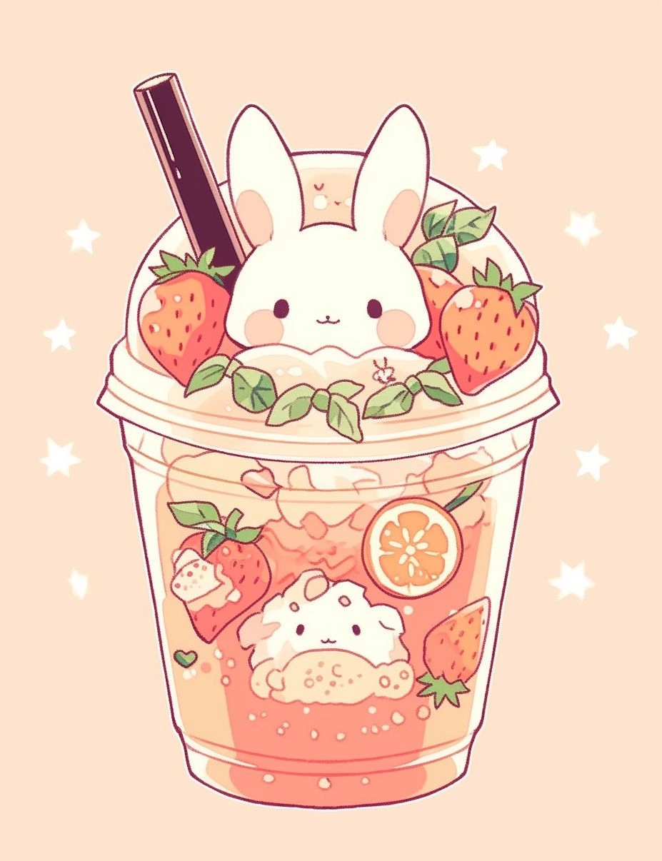 Chibi trà sữa thái sinh động đáng yêu nổi bật