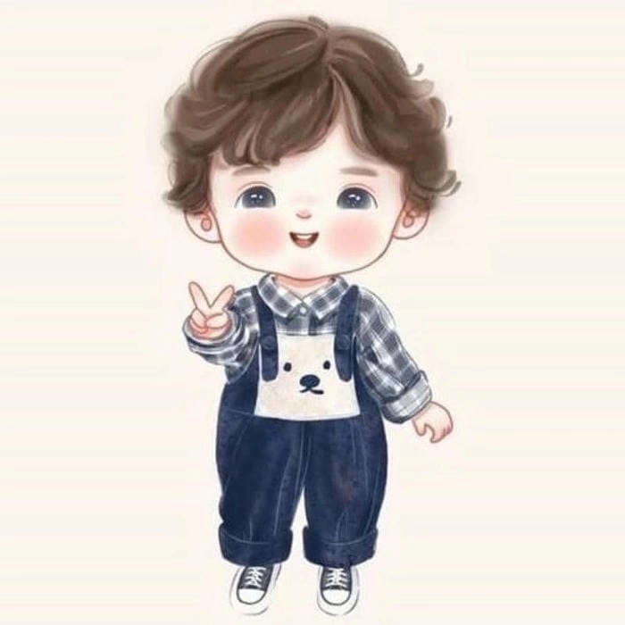 Chibi em bé hoạt hình sống động đầy màu sắc