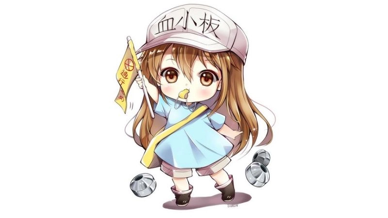 Tô màu chibi nữ sinh sống động dễ thương nổi bật