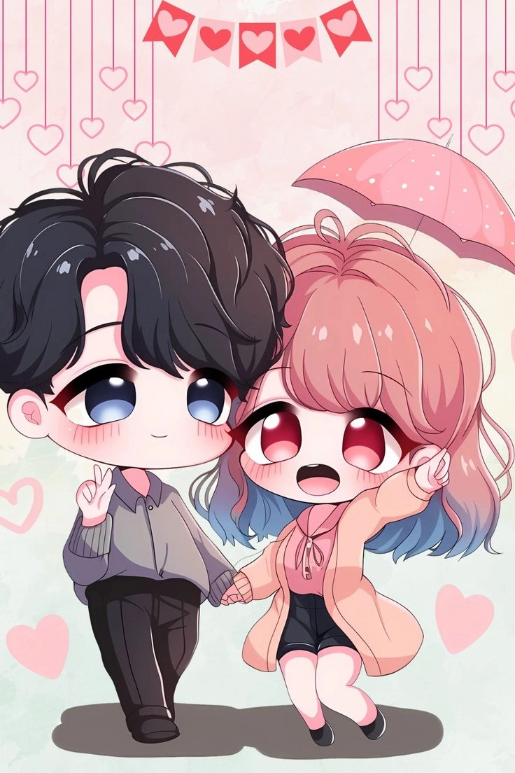 Chibi Valentine sketch sáng tạo độc đáo và ngộ nghĩnh