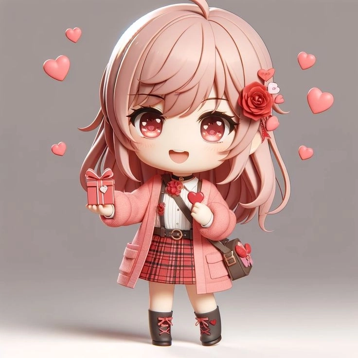 Chibi Valentine base phong cách đơn giản dễ thương
