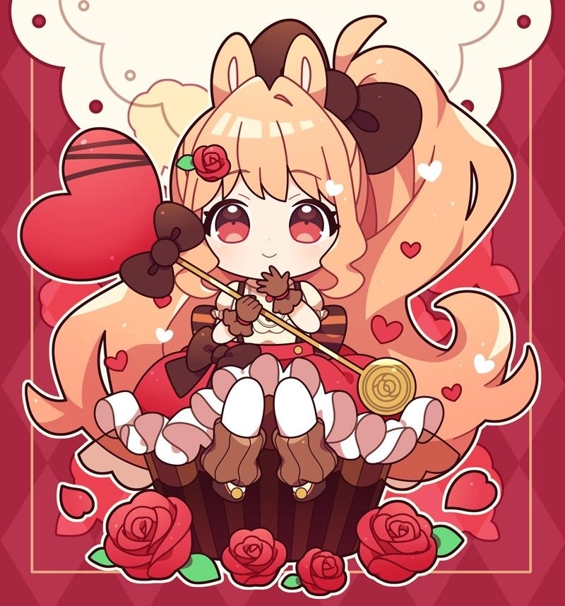 Chibi Valentine drawing sinh động phong cách đáng yêu