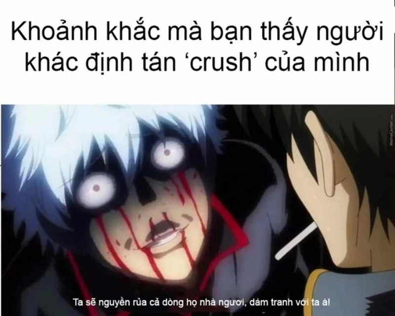 Meme anime dark tạo cảm giác hài hước pha u tối