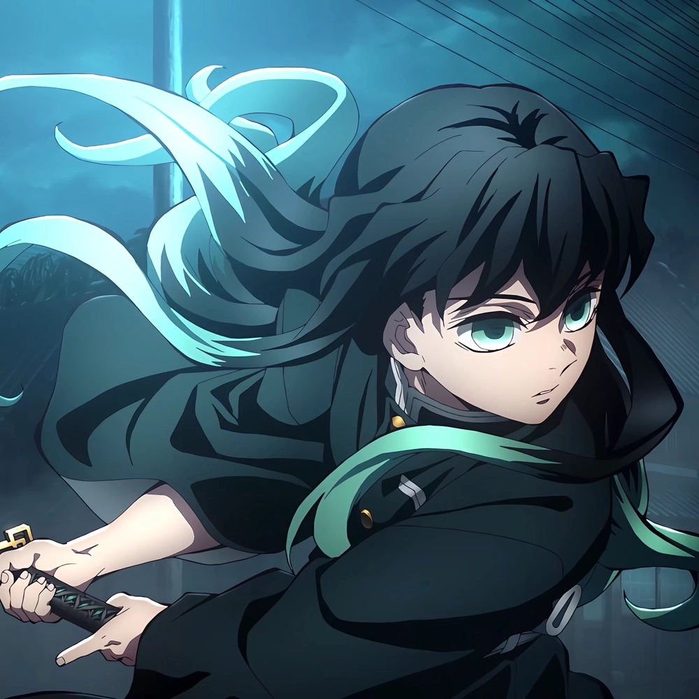 Muichiro với thần thái lạnh lùng nhưng cực kỳ cuốn hút