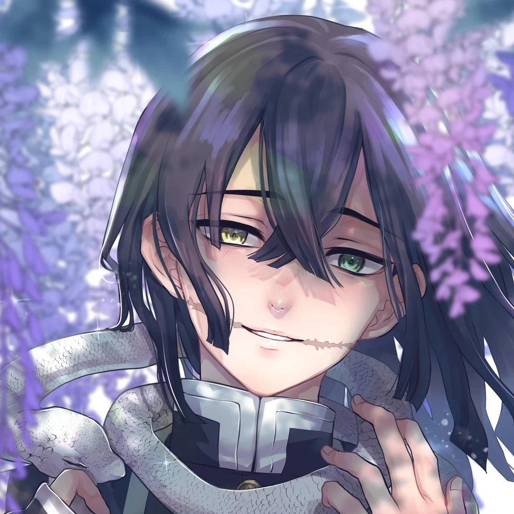 Vẽ Obanai tái hiện ánh mắt sắc bén và khí chất ngầu