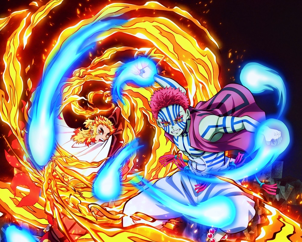 Akaza và Kyojuro khắc sâu khoảnh khắc bất tử trong lòng fan