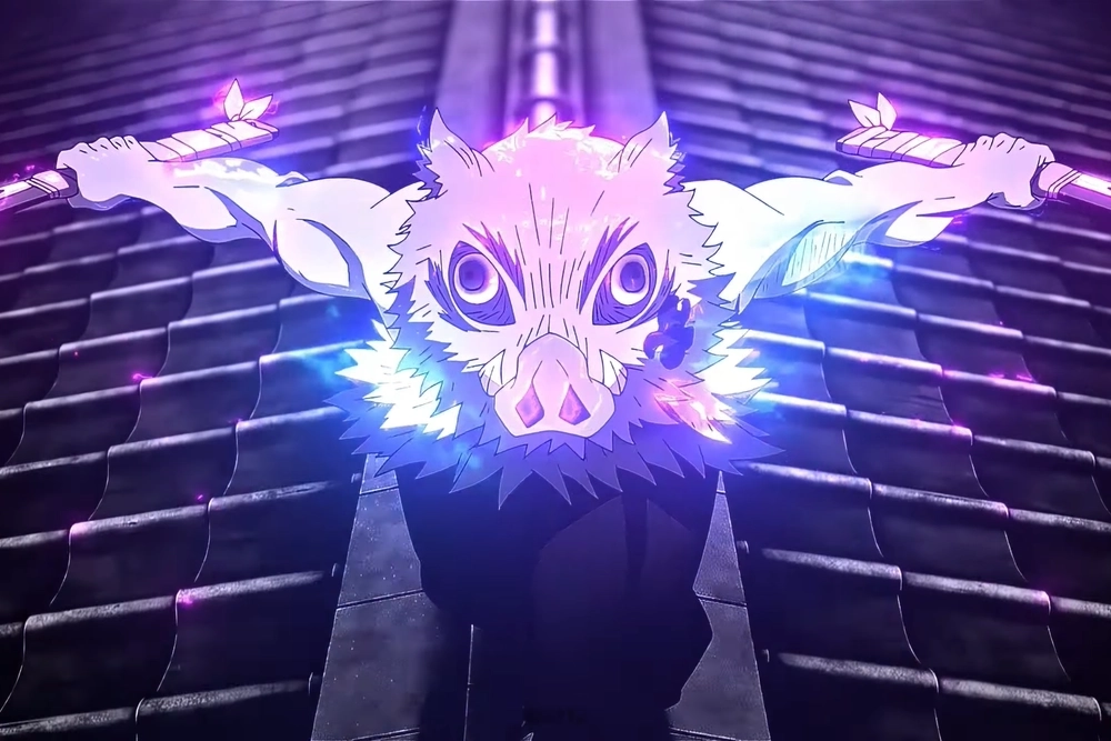 Inosuke Kimetsu no Yaiba hiện lên vừa ngầu vừa hài hước