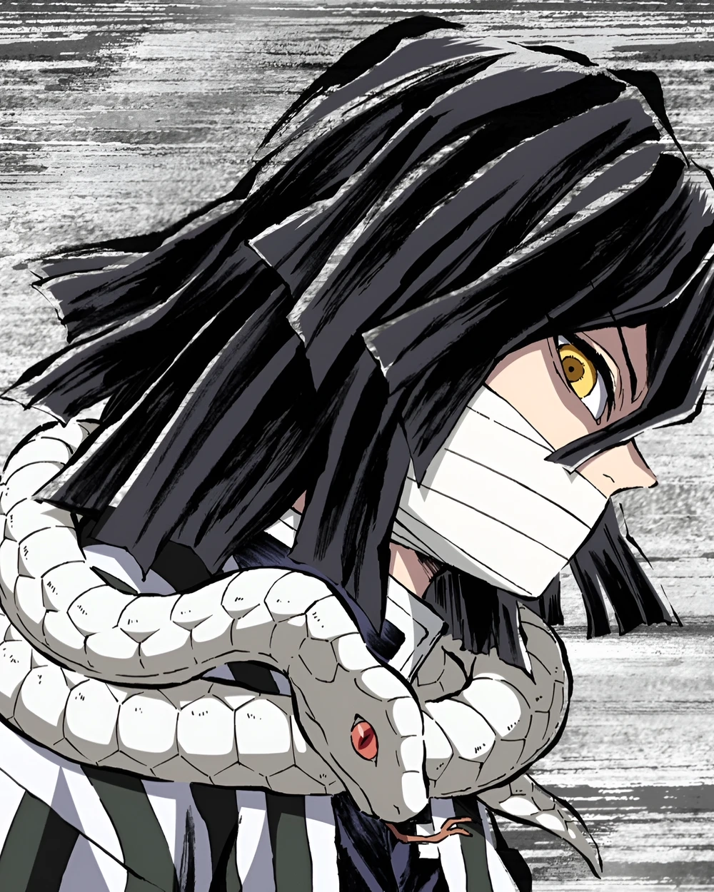 Hình Obanai mang khí chất mạnh mẽ khiến fan say mê