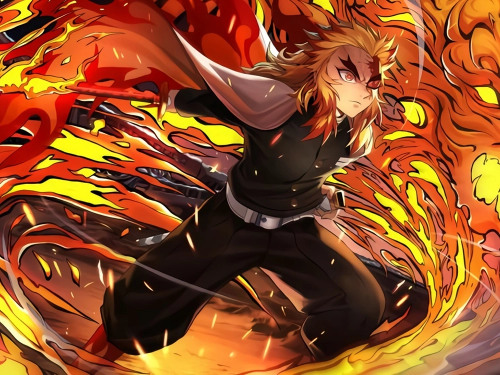 Rengoku ảnh ngầu tỏa sáng với tinh thần quả cảm