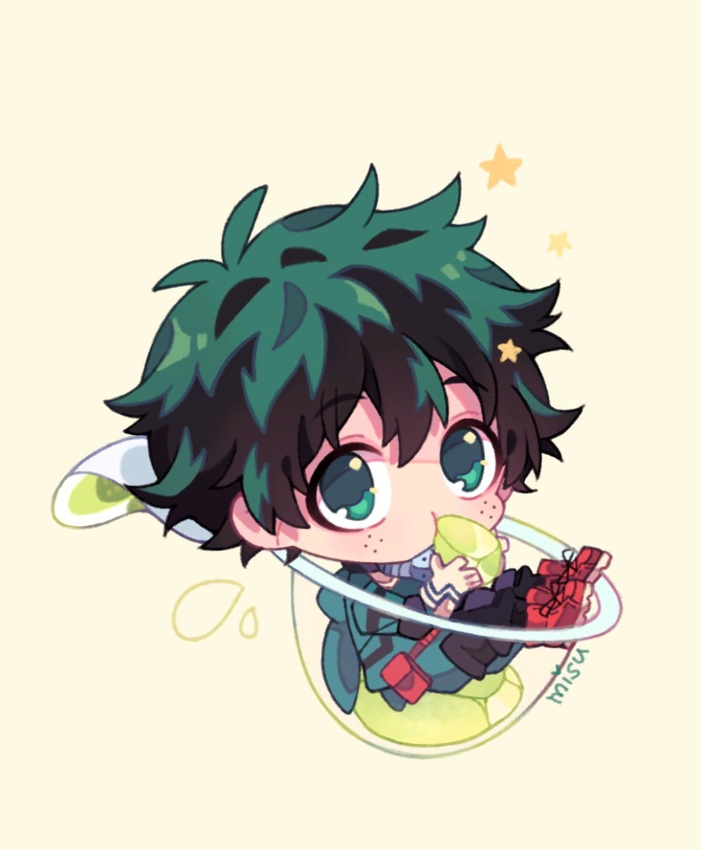 Deku chibi sketch phác họa nhanh hình ảnh ấn tượng