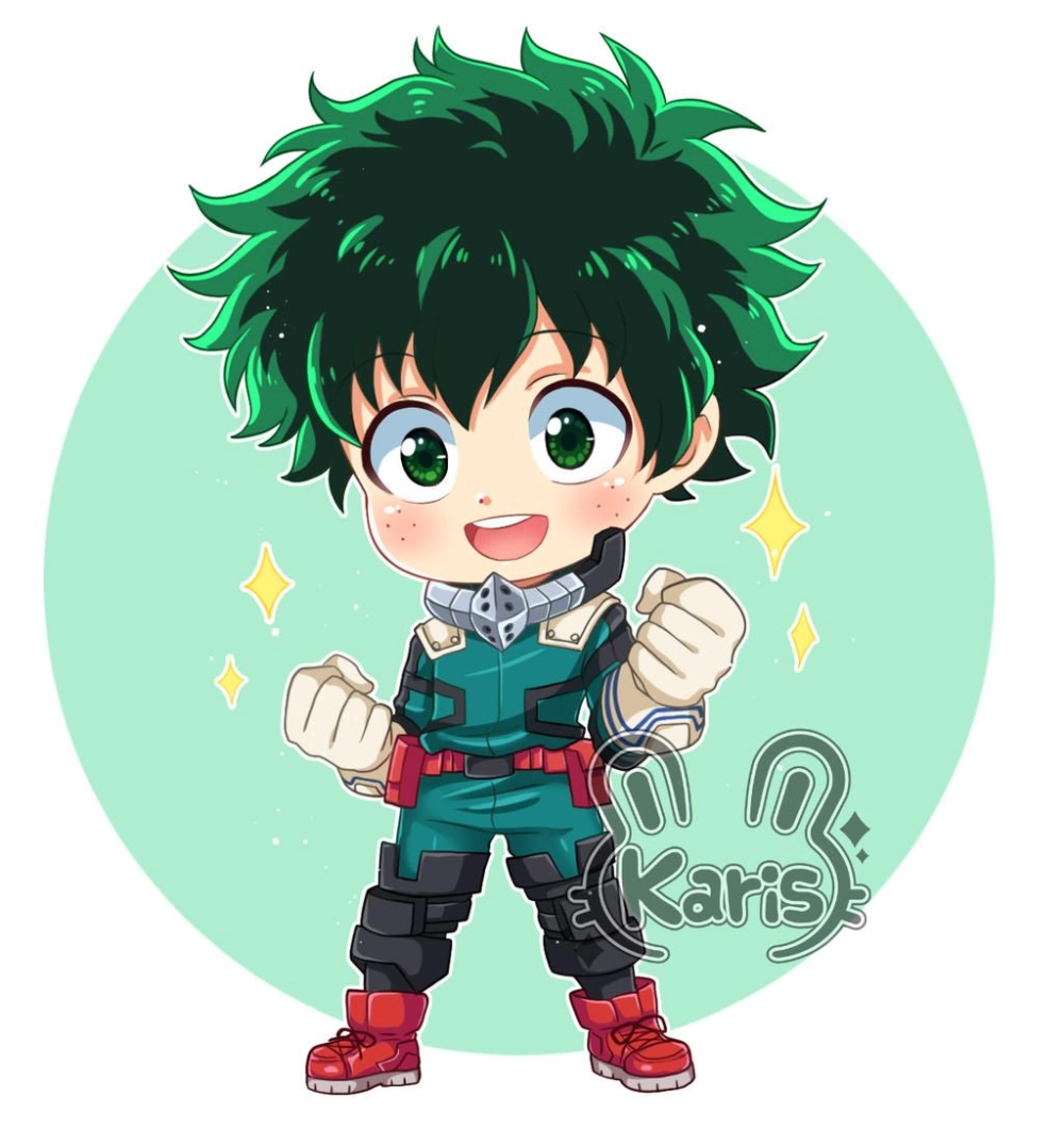 Deku chibi tutorial hướng dẫn chi tiết từng bước vẽ