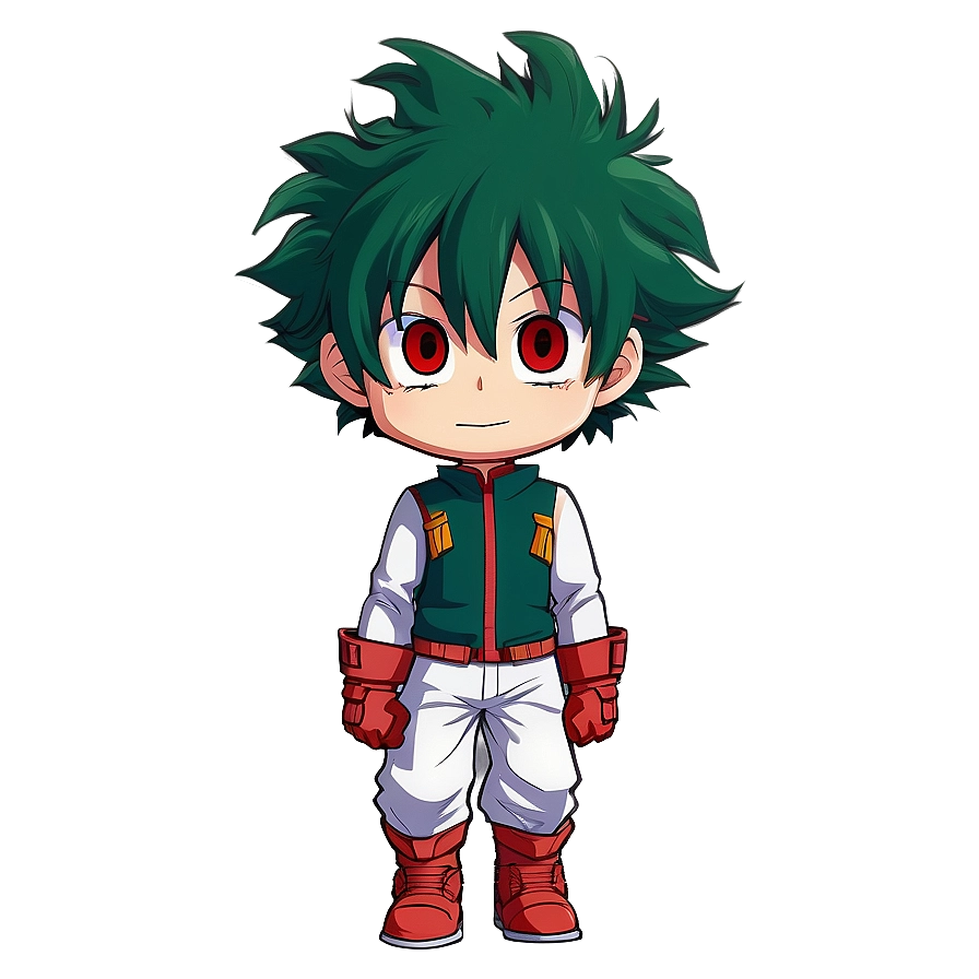 Deku chibi drawing phác họa thần thái vô cùng ngầu