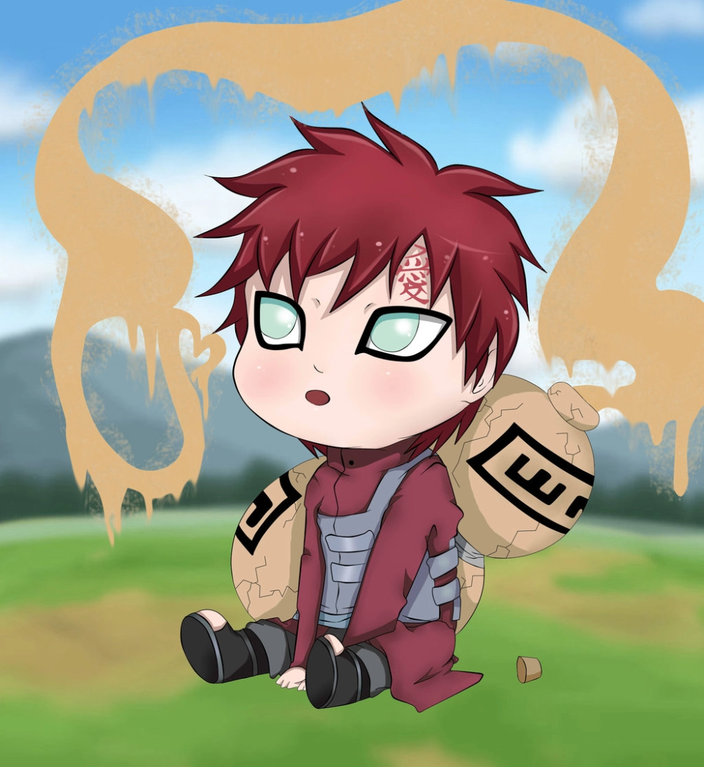 Gaara chibi stickers đáng yêu để trang trí độc lạ