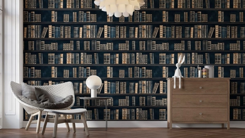 Hình nền kệ sách cho máy tính tinh gọn chuyên nghiệp