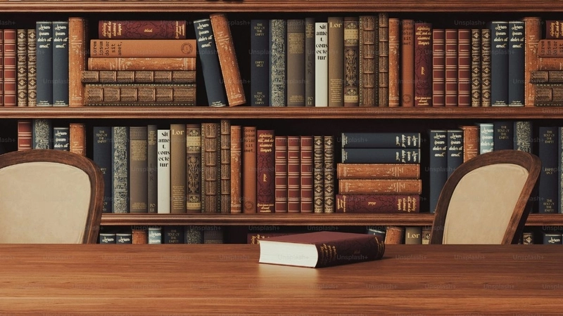 Hình nền máy tính kiểu kệ sách độc đáo lạ mắt