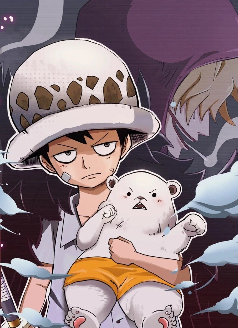 Chibi Law digital art nổi bật với sắc màu sinh động