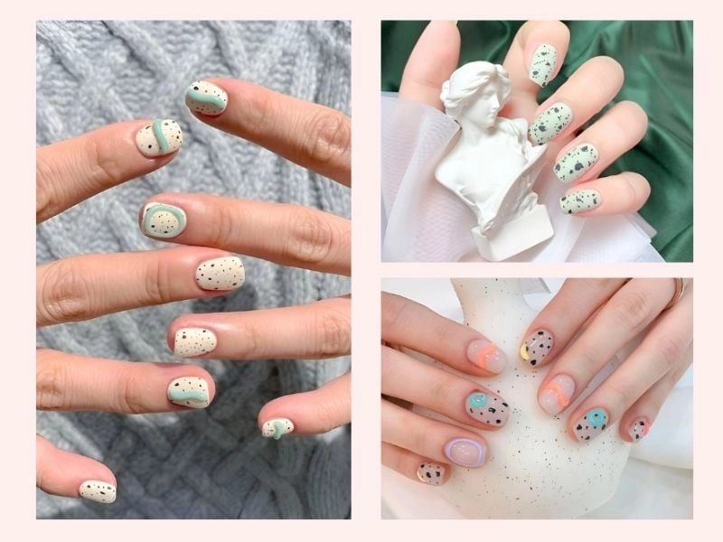 Nail móng ngắn đơn giản trẻ trung đầy cuốn hút