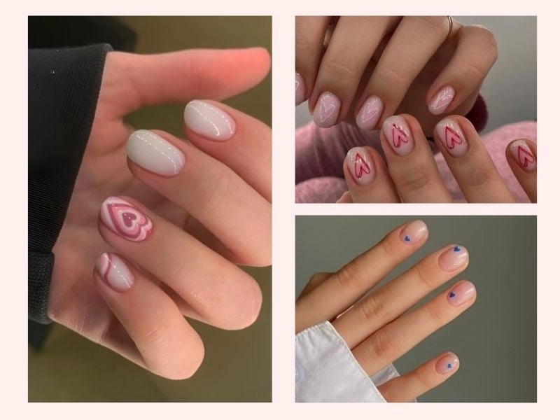 Mẫu nail móng ngắn xinh tươi rạng ngời